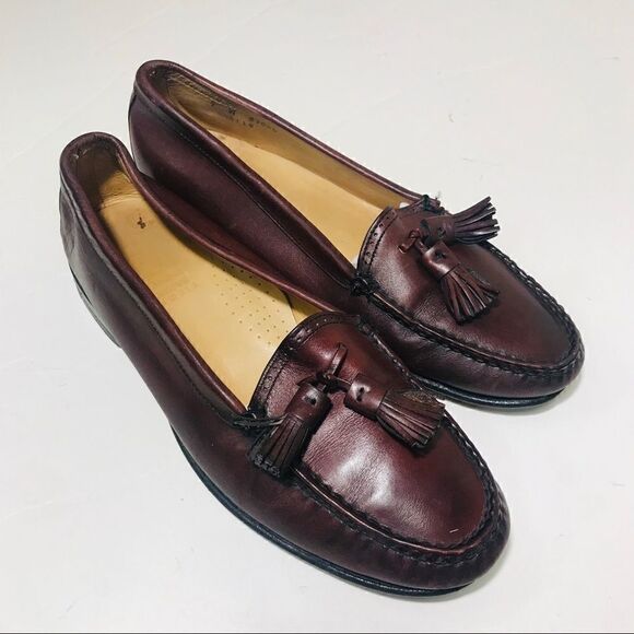 Men’s Frye brown tassel leather loafers Size 9W - Picture 2 of 8